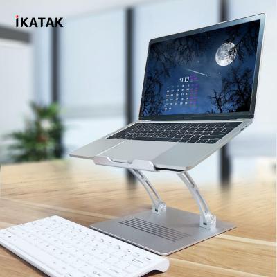 China IKATAK Aluminum Adjustable Ergonomic Multi-angle Adjustable Waist (Height) Notebook Stand Laptop Riser for sale