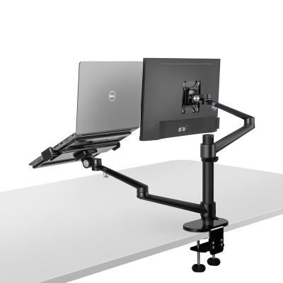 China (Size) New IKATAK Adjustable Ergonomic Aluminum Monitor Arm Mount Stand with Laptop Tray for sale