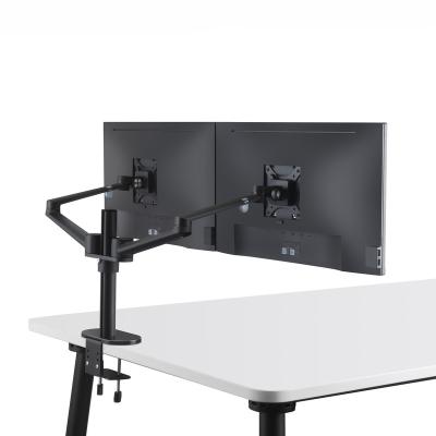 China (Other) New IKATAK Aluminum Adjustable Ergonomic Adjustable VESA Mount Computer Arm Dual Monitor Stand for sale