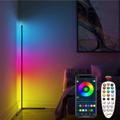 China Smart Remote Control RGB Color Changing IKATAK New Remote Control Color Changing Light RGB LED Corner Floor Lamp for sale