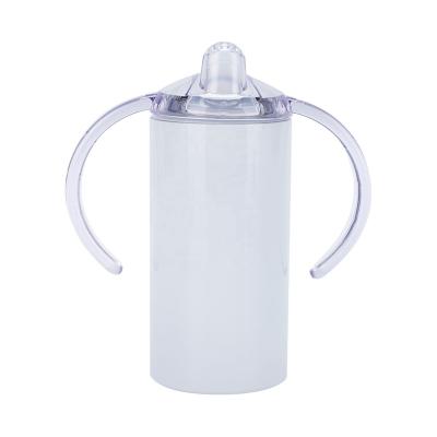 China Wholesale 12OZ Sublimatable Stainless Steel Child Tumbler Sublimatable Baby Sippy Cup Baby Sippy Cup Feeding Training Wall for sale