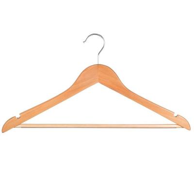 China 20 Pack Eco-friendly Material Wooden Suit Hangers Solid Wood Coat Hangers For Sale for sale