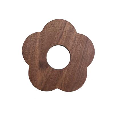 China Sustainable CSL PLANT Natural Cartoon Flower Shaped Heat Resistant Eco-Friendly Wood Table Place Mats for sale