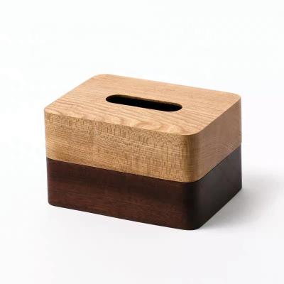 China Factory CSL Wooden Tissue Box Tissue Container Holder Eco-friendly Multi Functional Napkin Boxes For Home Decor for sale