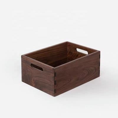 China Living Room Factory CSL Wooden Storage Containers Desktop Organizer Storage Containers Rectangle Box High Quality Sustainable High Quality for sale