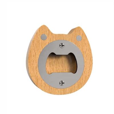 China Wholesale Customized CSL Eco-Friendly Factory Beer Bottle Opener With Wooden Handle for sale