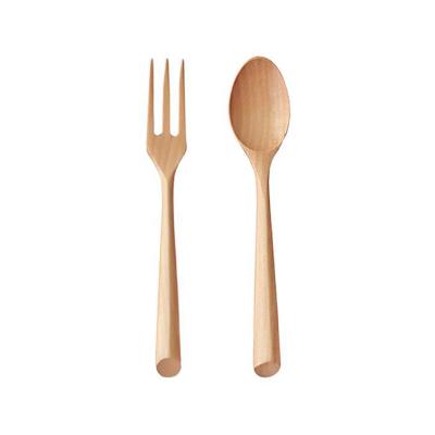 China Retro Disposable Natural Wooden Spoon Solid Wood Tableware Spoon Anti-scald Tea Coffee Stirring Serving Soup-teaspoon Honey Spoon for sale