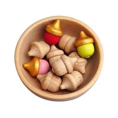 China Eco-Friendly Montessori Toys Non-Toxic Educational Early Childhood Teaching Aid Custom Kids Baby Diy Wooden Kitchen Toys Sensory Bin Tools With Box for sale