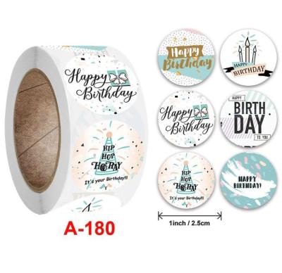 China Waterproof Custom Design Birthday Gold Foil Weekly Planning Stickers Printing Adhesive Happy Party Daily Planner Roll Stickers for sale