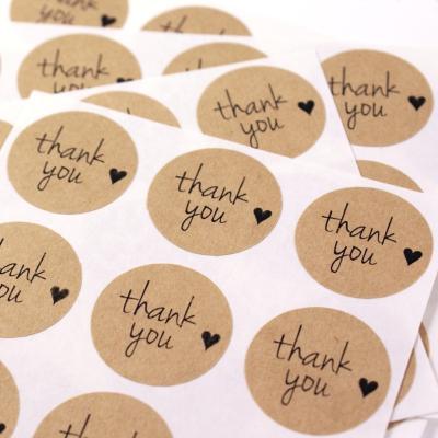 China Waterproof Custom Kraft Paper Thank You Stickers - 1.5