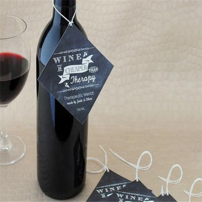 China Sustainable Wine Bottle Paper Hang Tag Wholesale for sale