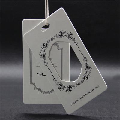 China Good Viable Material White Hard Paper Cardboard Hang Tag Printing For Garments / Apparel / Garment / Jewelry for sale