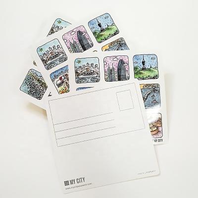 China Wholesale Luxury Custom Printing 350gsm Art Paper Gift Post Card for sale