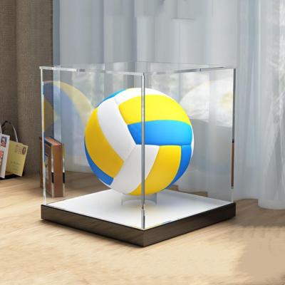 China Dustproof Hot Selling EXCEL Rugby Ball Display Soccer Ball Acrylic Showcase for sale