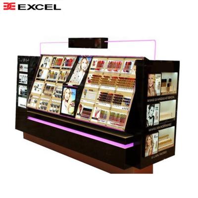 China Durable/Detachable Custom Metal Factory Floor /Acrylic Display Rack Chain Store Cosmetic Display Stand Furniture With Light for sale