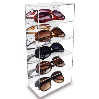 China Jewelry Display Stand EXCEL Store Decoration Eco-friendly Sunglasses Display Stand Plexiglass Eyewear Case for sale