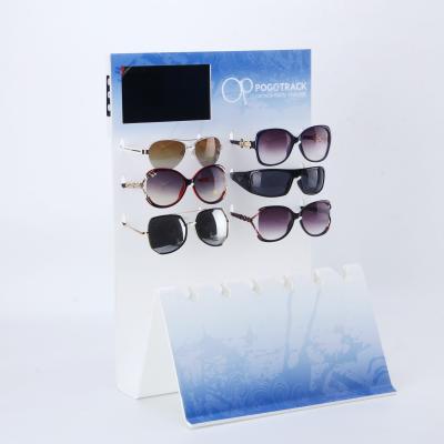 China Shops Factory Price Design High Quality Luxury Acrylic Sunglass Counter Display Stand With LCD Display for sale