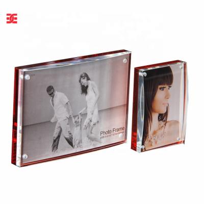 China Wholesale Cheap Clear Frameless Magnet EXCEL Picture Frames 2x6 Acrylic Photo Frame For Office for sale