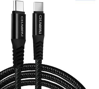 China Mobile Phone PD 100W Usb Type C To Type C Cable 5A Super Charging With Aluminum Alloy Shell And Durable PET Pigtail Charging Cable For Android for sale