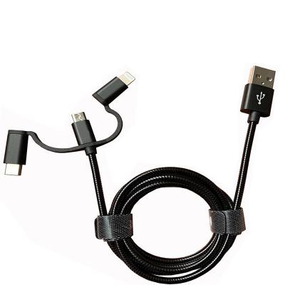 China Original MP3/MP4 Player 3 In 1 Micro USB Type C 2.4A Fast Charging Cable For Phone X 8 7 6Plus Samsung S8 S7 S6 S5 S4 HTC Charging Cable for sale