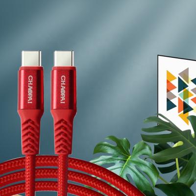 China Best Selling Mobile Phone Dual Type C Cable 5a 100W Super Fast Charging PD Cable With Braided Colorful PET C Cable for sale