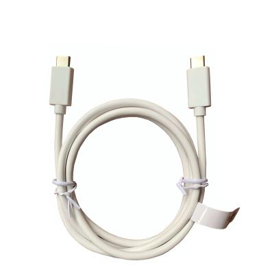 China Mobile Phone Double USB C Cable Spring Pad Charger USB Fast Charging Cable To Type C WHITE PVC Jacket for sale