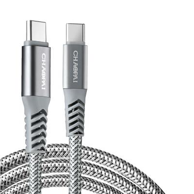 China Mobile Phone Dongguan MFi Certified Manufacturer for Type C - USB Type C 100W Fast Charging USB PD Cable in Gray Nylon Braided Cable for sale