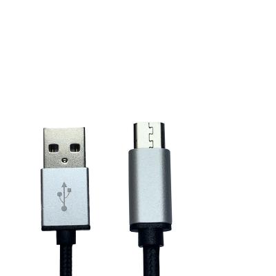 China Factory Hot Selling Camera USB A Male To Housing Micro Cable 5V2.4A Silver Aluminum Alloy For Android Mobile Phones Charging for sale