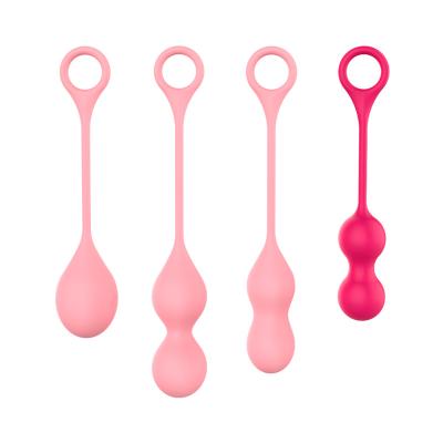 China Pelvic Floor Muscle Rehab Device Transforming Firming Dumbbell Shape Vaginal Tightening Silicone Balls Pelvic Muscle Trainer for sale