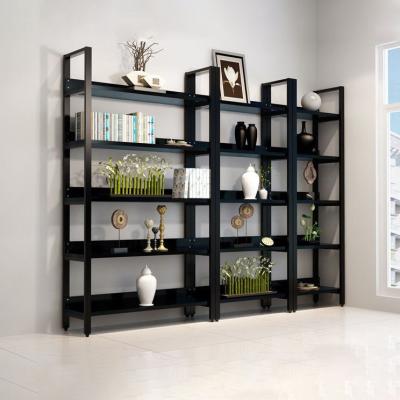 China Display rack top selling supermarket rack retail store display steel wood cosmetic shelving with cabinets for sale