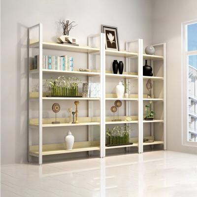 China Display Rack Custom Sized Steel And Wood Single Sided Retail Store Display Stand Shelf From Store Racks for sale