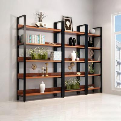 China Display Rack Supermarket Shelves Retail Shelving / Steel Wood Shelves Display Gondola Rack For Store for sale