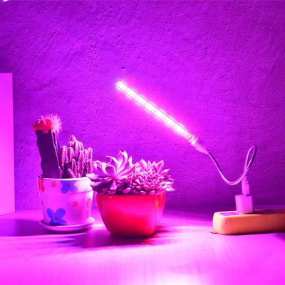 China Seed Starting Full Spectrum Phytolamps Dc5V Usb 4 LED Growlights 4 Head Growlights Dc5V For Growing Light for sale