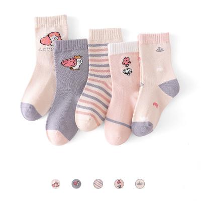 China QUICK DRY Button Spring And Autumn Kid Socks With Bow Baby Booties Socks Cotton Tube Girls Children Long for sale