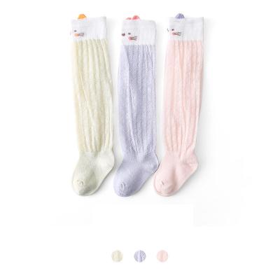 China QUICK DRY solid single knee high design cotton candy color baby tube baby mesh socks for sale