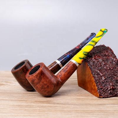 China Vintage Style Tobacco Free Briar Wooden Pipe Smoking Pipe With 3mm Filter for sale