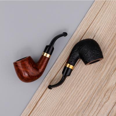 China Vintage Traditional Typical Modern Wholesale Detachable Briarwood Wooden Smoking Pipe With Filter for sale