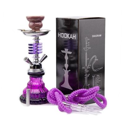 China Portable Glass Smooking Shisha 2 Hose Shisha Hookahs With Storage Bag for sale