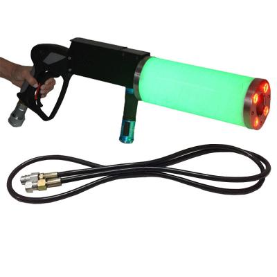 China Handheld Nightclub CO2 Party Gun RGB Spray Machine Special Effects CO2 Smoke DJ Stage Gun Prop Performance led nightclub supplies c for sale