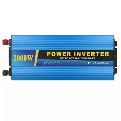 China Hot Selling Full Aluminum Alloy Power 2000W Pure Sine Wave Inverter 12V 24V To 220V AC Converter Inverter Power Inverter for sale