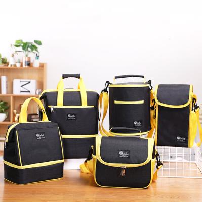 China Wholesale Waterproof Insulated Thermal Portable Picnic Bag Travel Picnic Cooler Food Aluminum Foil Cooler Bag With Zipper for sale