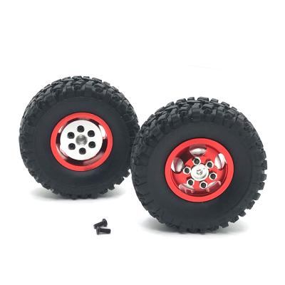 China RC Model Car Upgrade Accessories For Manganese 1/12 WPL 1/16 JJRC HengLong RC Car Parts Metal Modification Parts Single Wheel Gravel Tire for sale