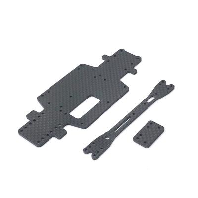 China RC Model For WLtoys 1/28 284131 Metal Upgrade Carbon Fiber Baseplate Two-Layer Board k979 k989 k999 RC Car Parts for sale