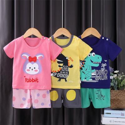 China Summer New Formal Children's Clothing New Children's Clothing Suit 2 Short Pieces Cotton Casual Spring Baby Boy's T-shirt Short Pieces for sale