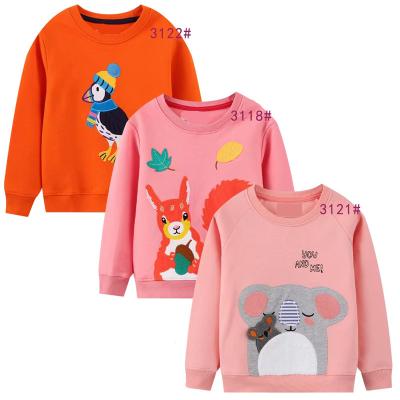 China High quality breathable spring and autumn 2-7 years old girls cartoon cotton terry children's sweater soft children fall clothing 2022 for sale