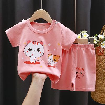 China Summer New Formal Children's Clothing New Children's Clothing Suit 2 Short Pieces Cotton Casual Spring Baby Boy's T-shirt Short Pieces for sale