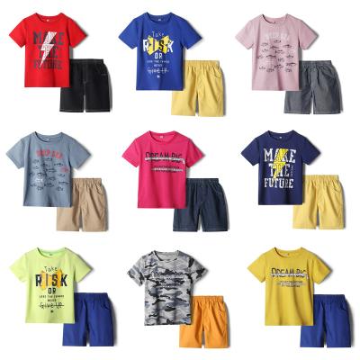 China 2022 Brand Children's Summer Dressing Set Cartoon T-shirt + Shorts Boutique Casual Hot Selling 2-Piece Children Set Boys Dressing Sets for sale