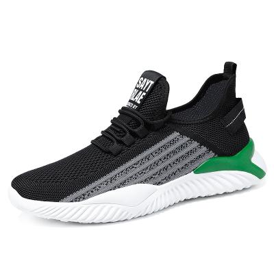 China Wholesale Lightweight Sneaker Men's Shoes Breathable Sports Shoes Lace Up Lightweight Running Shoes Flying To Knit Sneakers For Men for sale