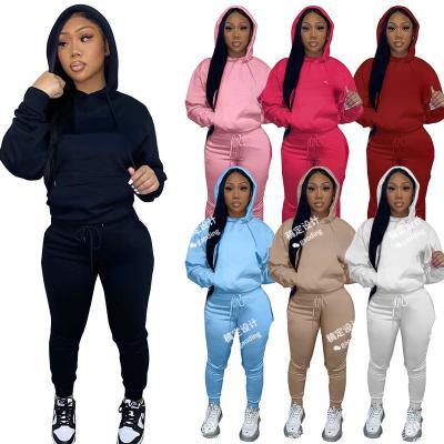 China Y71317 Women's Pullover Hoodie Pockets QUICK DRY Sweatpants Sports Jogger Sweatsuit For Women for sale