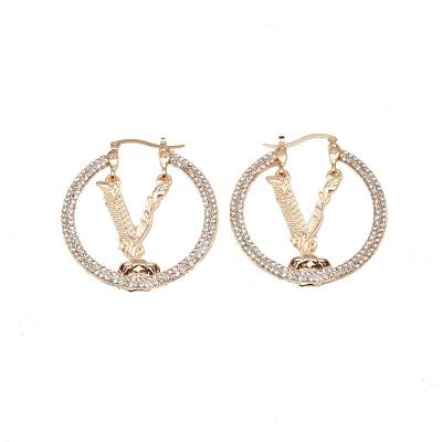 China Religious Simpler Waist Circle Jellyfish Rhinestones Fashion Personality Trend Hollow Stud Earrings For Women Gift for sale